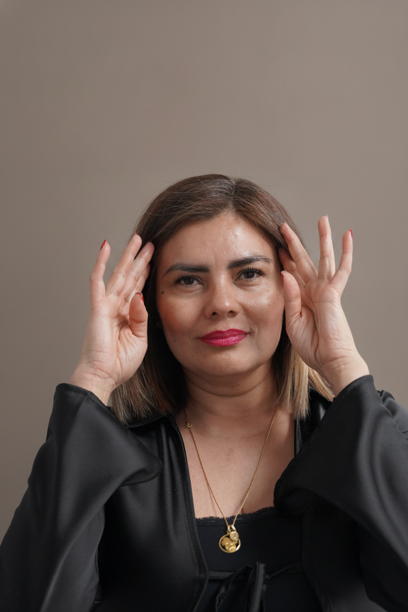 Jenny Agudelo, que además enseña técnica de cejas